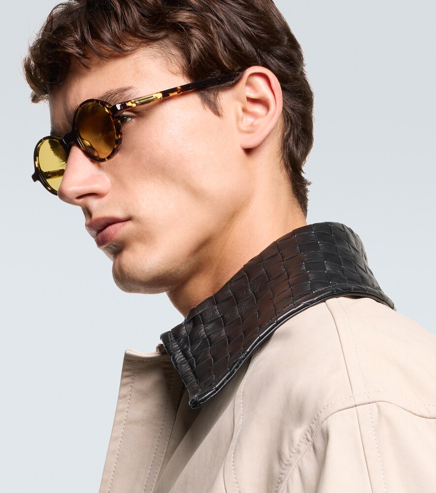 Slim Ribbon Round Sunglasses