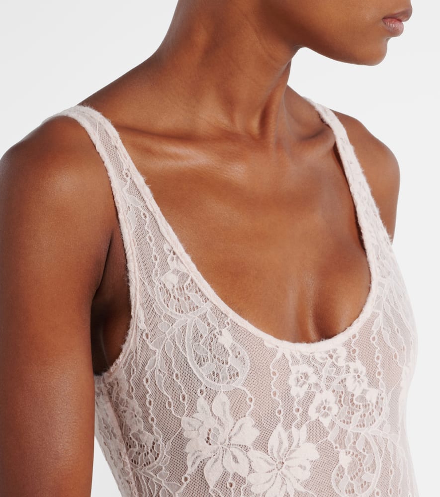 Zimmermann Floral Lace Bodysuit In Neutral