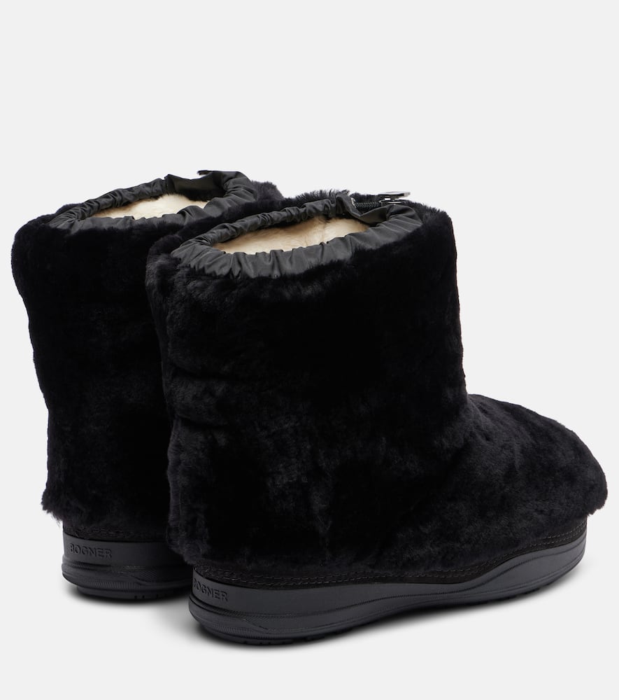 Bogner La Plagne Shearling Snow Boots In Black