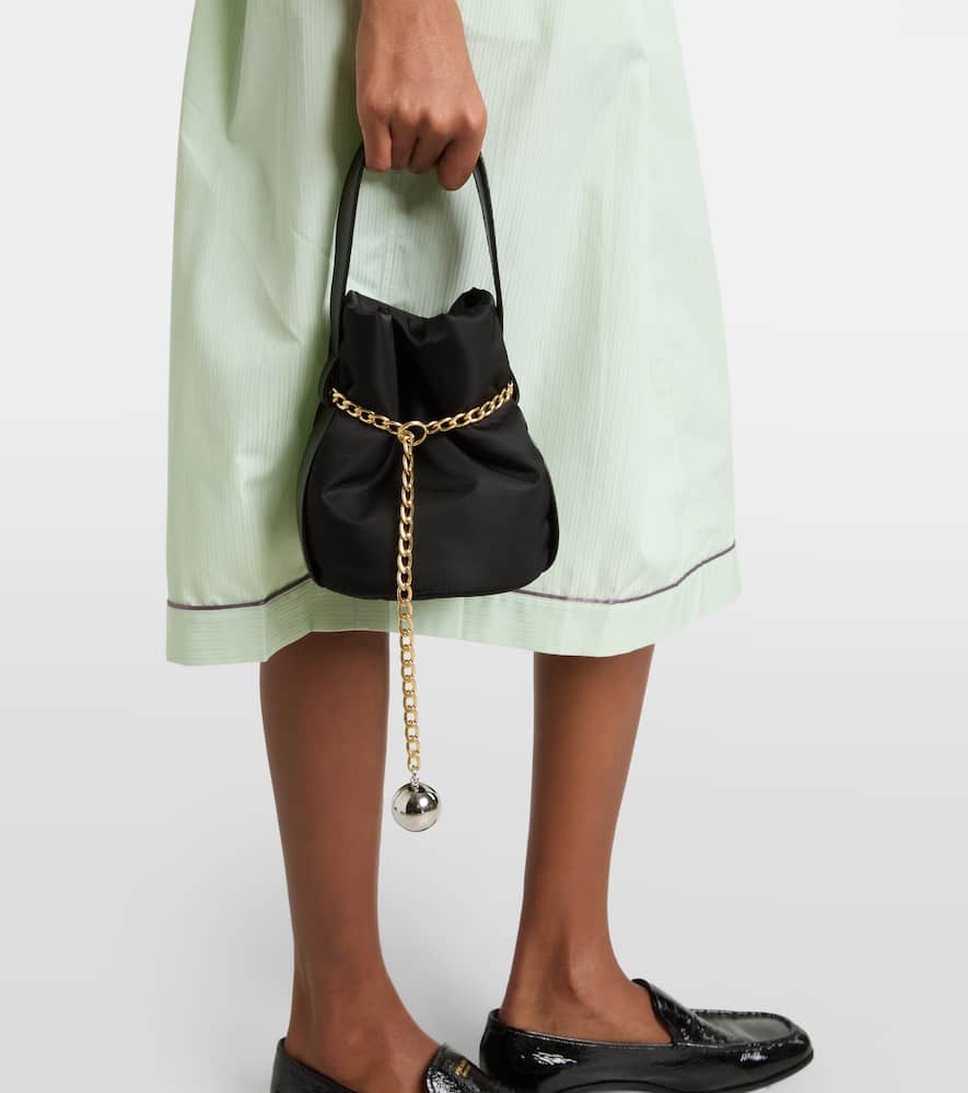Prada Petit Sac Re-nylon Bucket Bag In Black