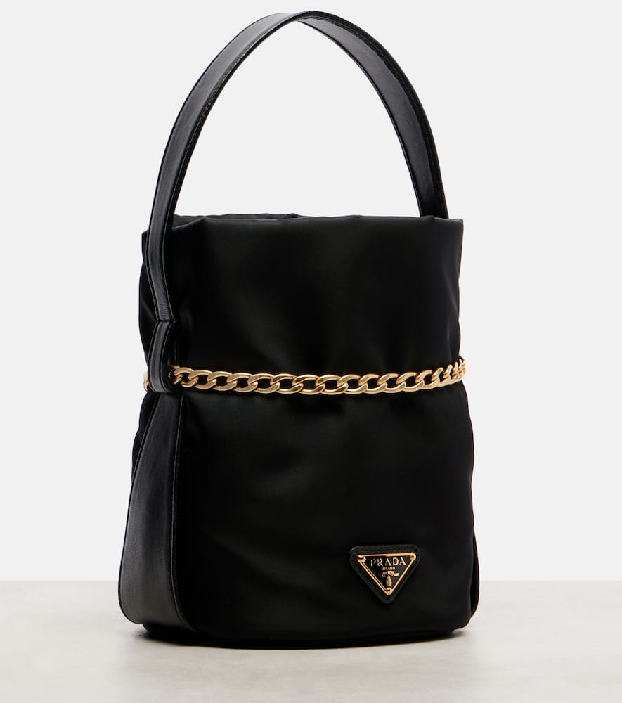 Prada Petit Sac Re-nylon Bucket Bag In Black