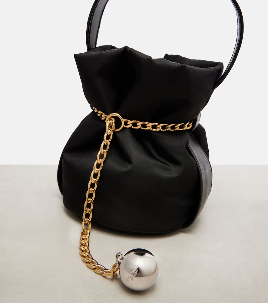 Prada Petit Sac Re-nylon Bucket Bag In Black