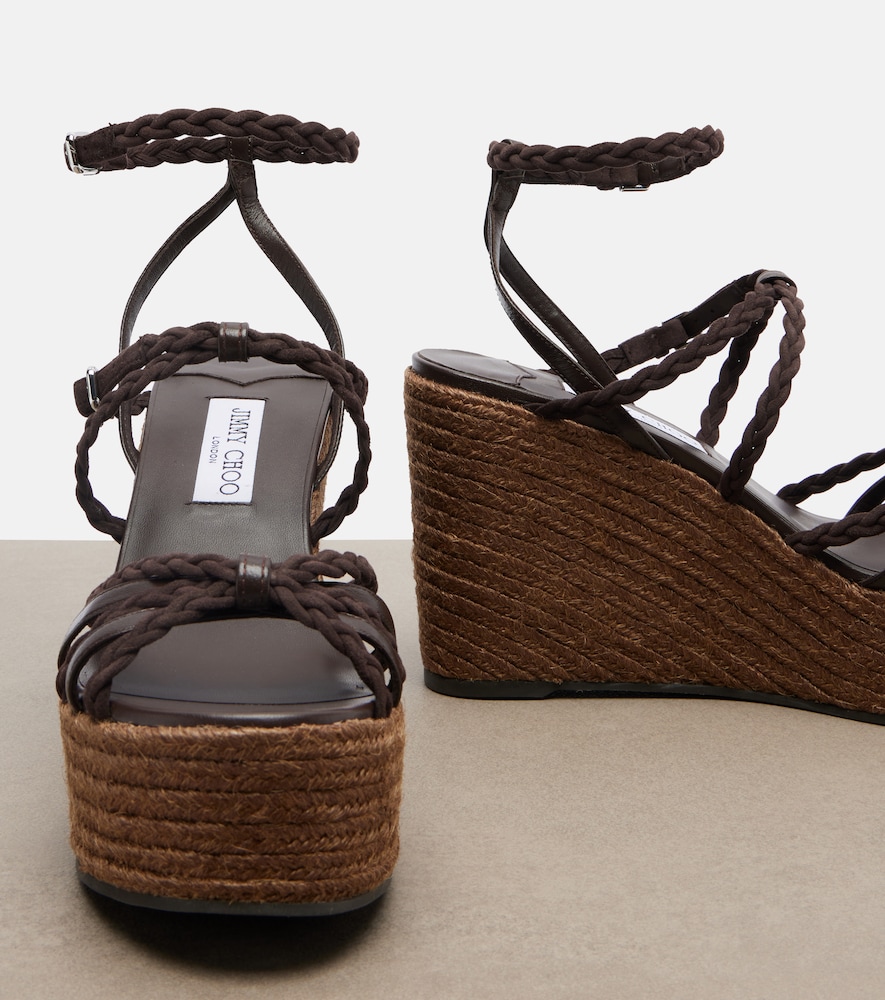  Jimmy Choo Jimmy Choo Espadrille-wedges Nyra Aus Leder 