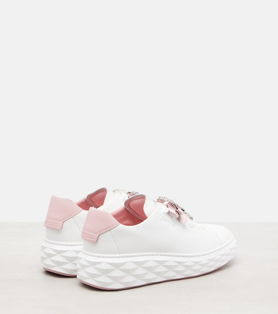 Jimmy Choo Jimmy Choo Diamond Light Maxi Leather Sneakers 