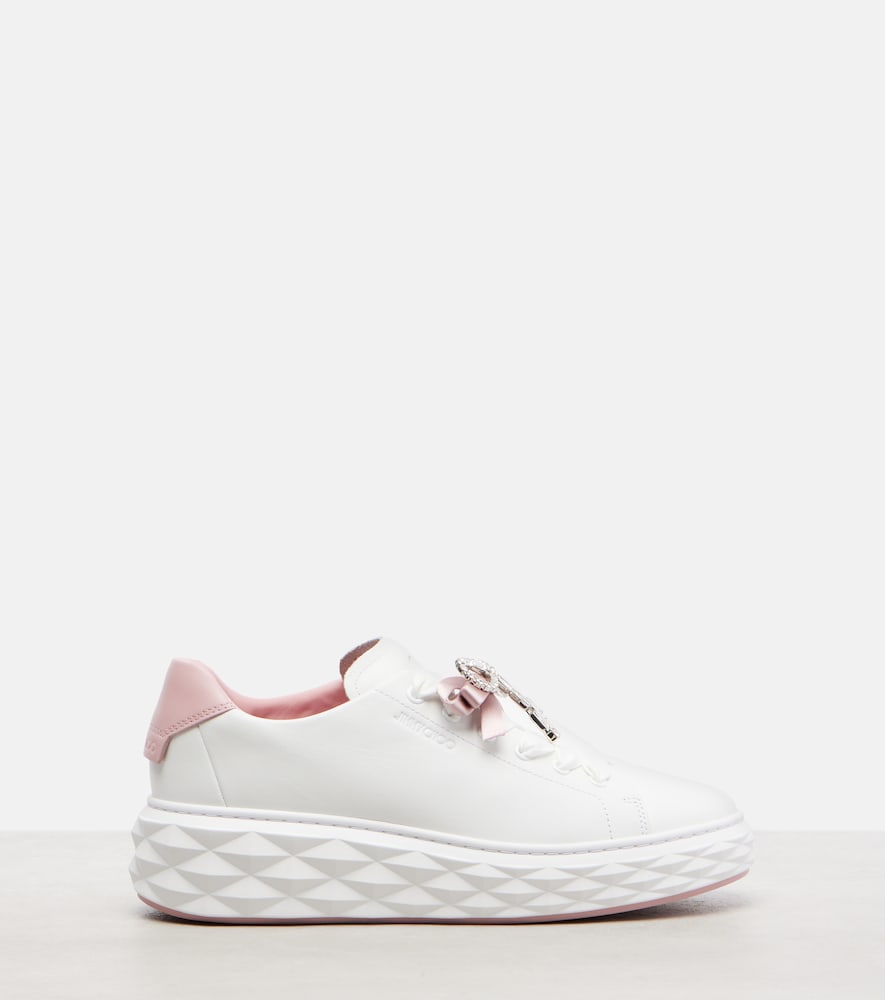  Jimmy Choo Jimmy Choo Diamond Light Maxi Leather Sneakers 