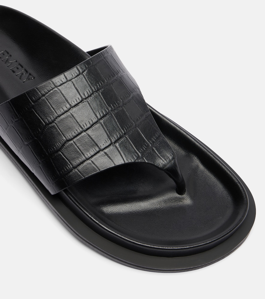  A.emery A.emery Imara Croc-effect Leather Thong Sandals 
