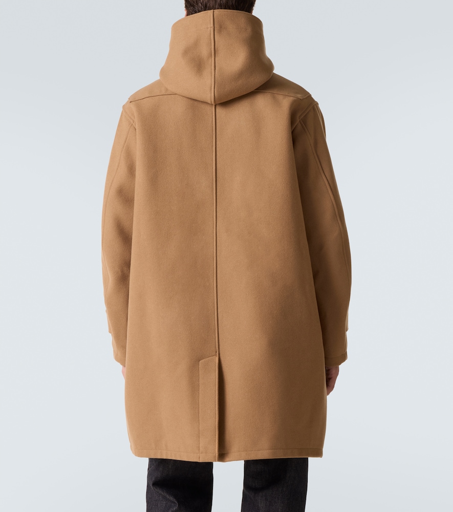 Visvim Commodore Wool And Linen Duffel Coat In Brown