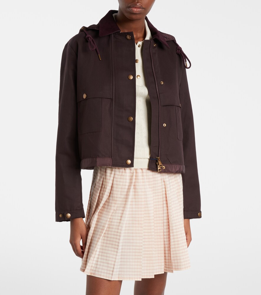 Moncler Aconitum cotton and linen-blend jacket