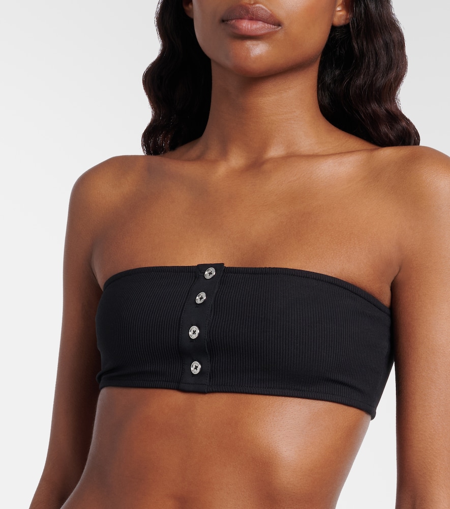  Toteme Toteme Ribbed-knit Bandeau Bikini Top 