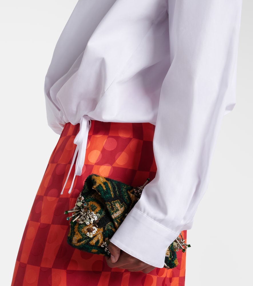  Dries Van Noten Dries Van Noten Blusa De Algodón Drapeada 