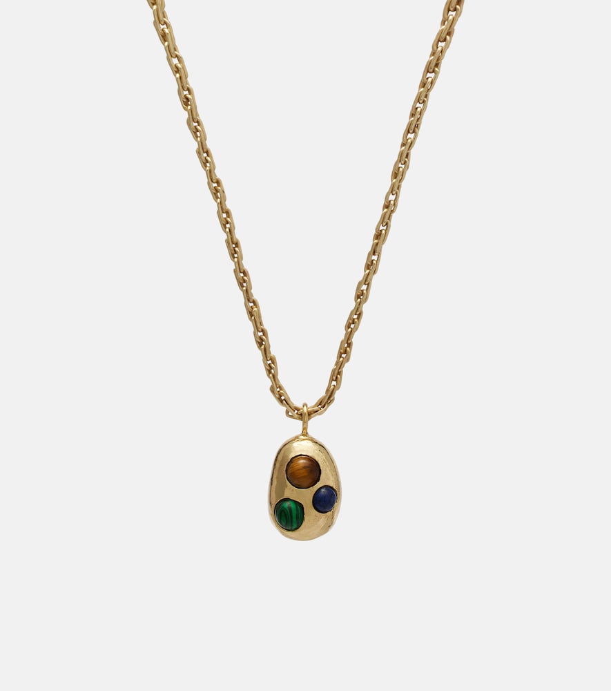 Alemais Alémais Jem Rainbow embellished pendant necklace
