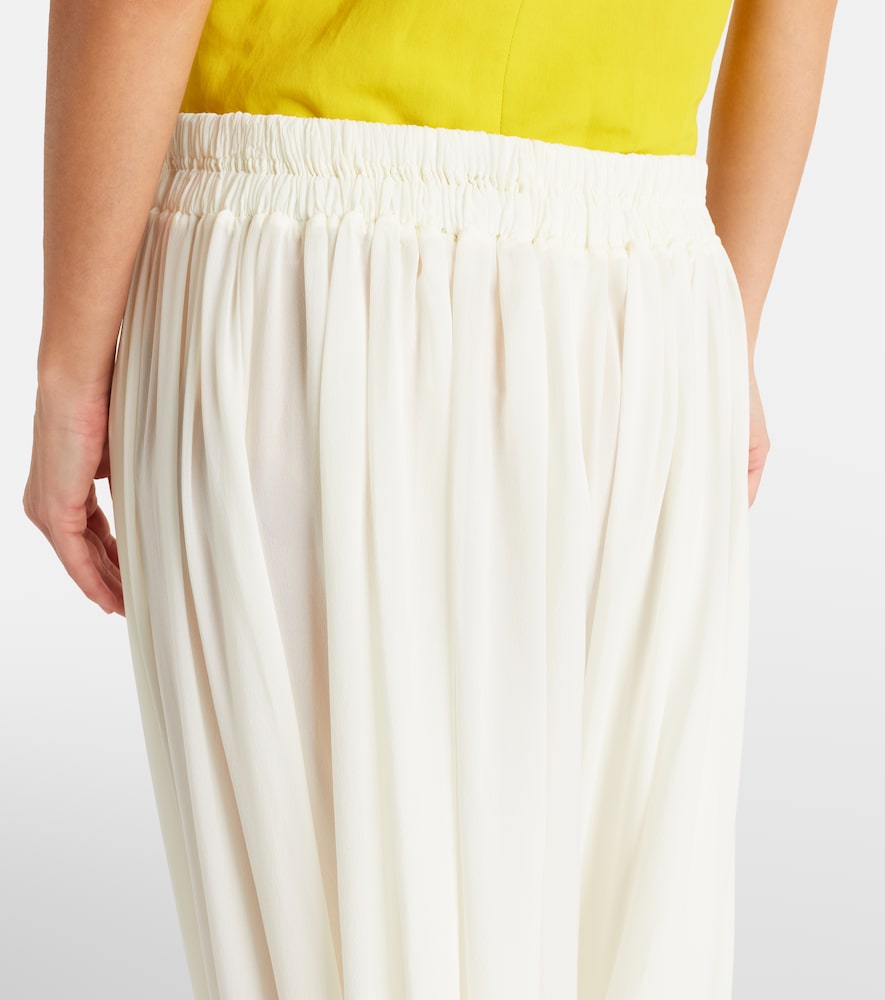  Alaia Alaia Silk-blend Wide-leg Pants 