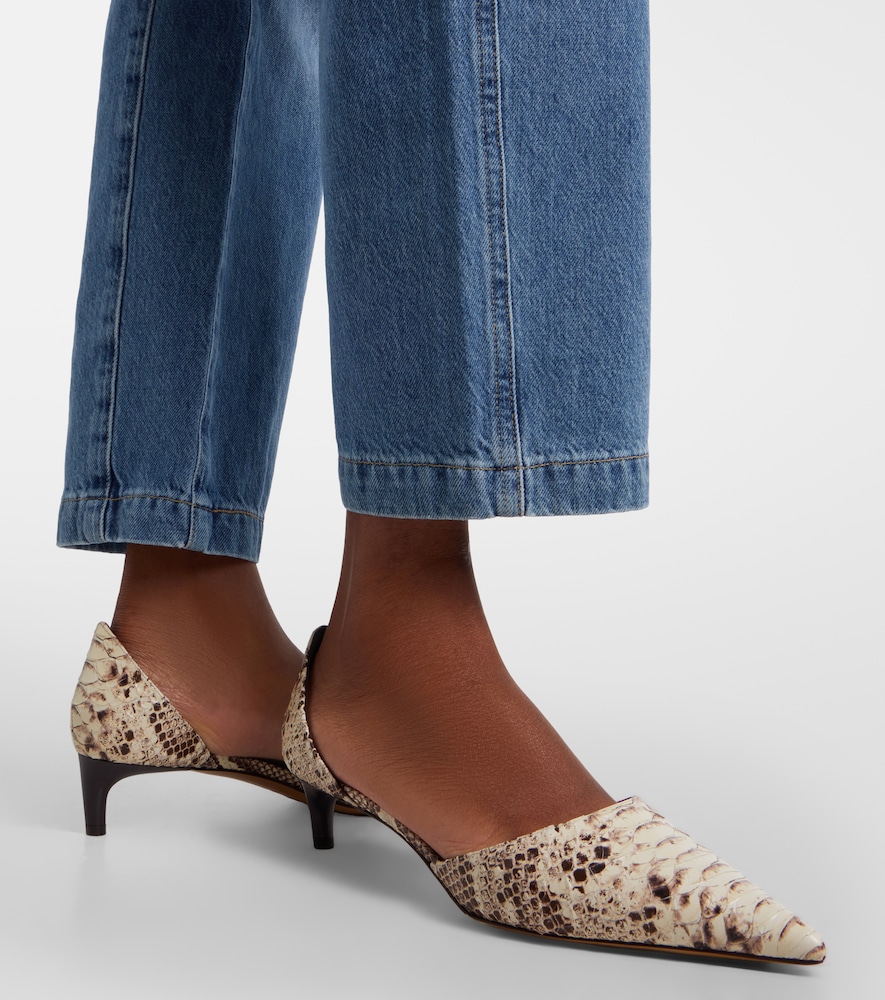 Le Monde Béryl Dakota snake-effect leather pumps