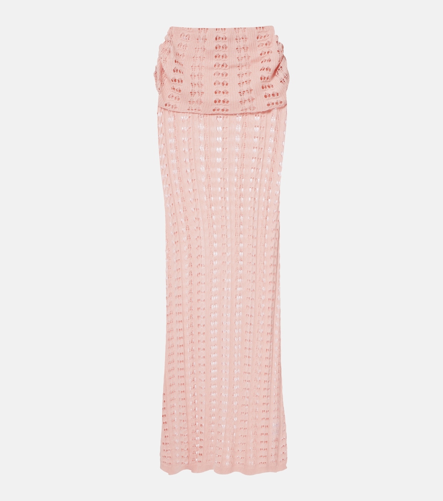 Aya Muse Draped pointelle maxi skirt