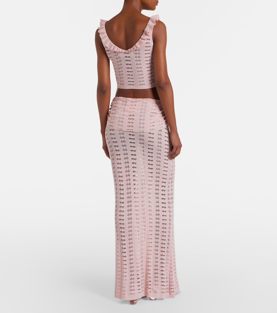 Draped Pointelle Maxi
