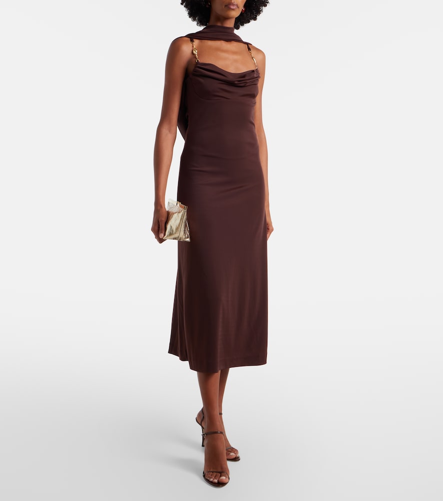 Rebecca Vallance Isla scarf-detail midi dress