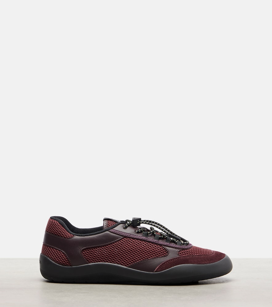  Prada Prada Speedrock Leather-trimmed Sneakers 