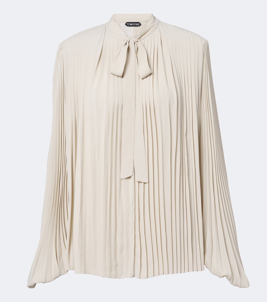 Blusa in crêpe de chine