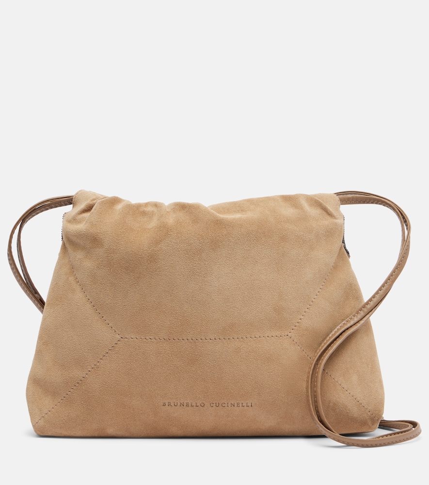 BRUNELLO CUCINELLI Brunello Cucinelli Mellow Small suede shoulder bag　ブルネロ・クチネリ メロウ スモール スエード ショルダーバッグ