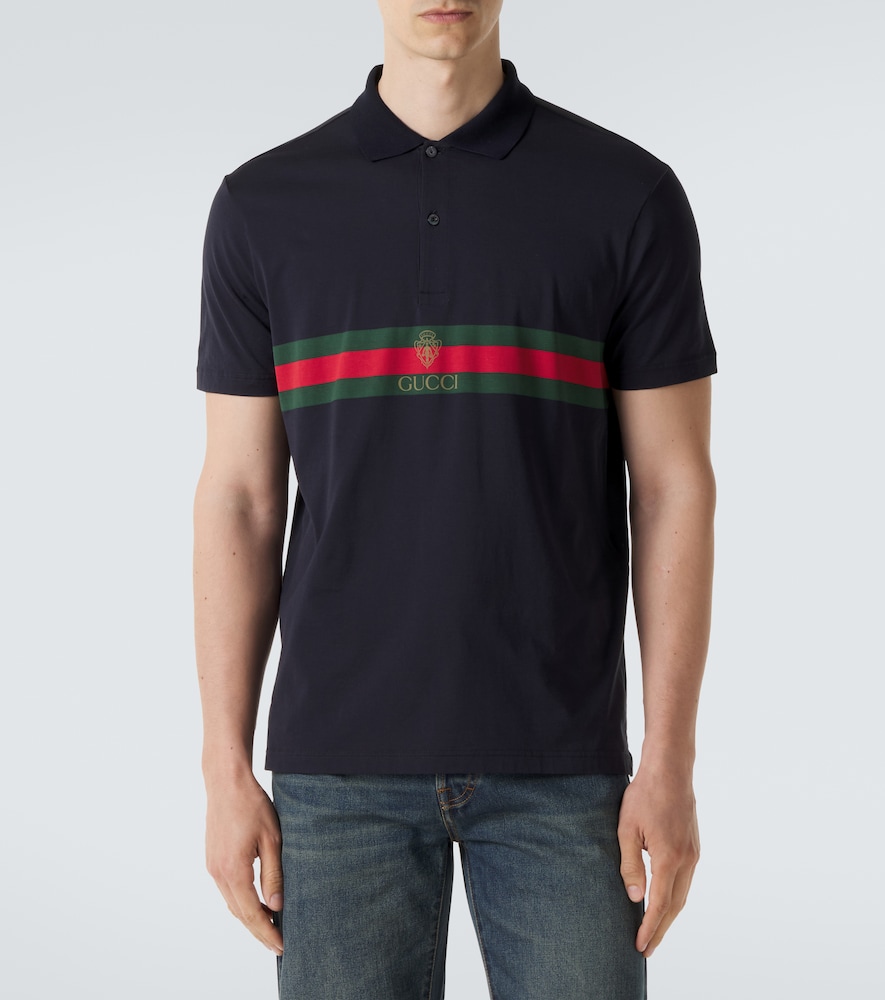  Gucci Gucci Polohemd Web Stripe Aus Baumwoll-jersey 