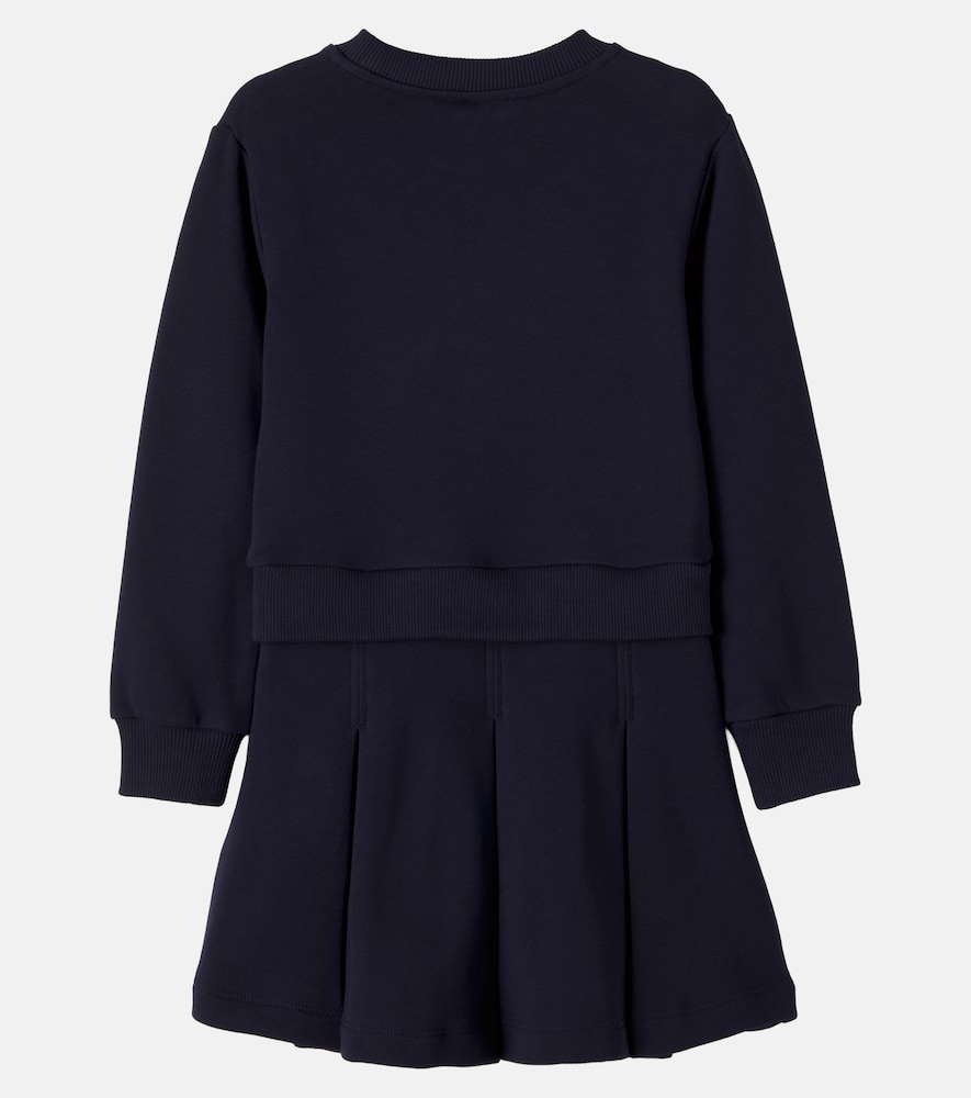  Versace Kids Versace Kids Logo Embroidered Cotton Jersey Dress 