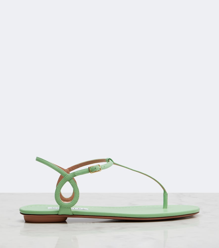 Almost Bare Leather Thong Sandals