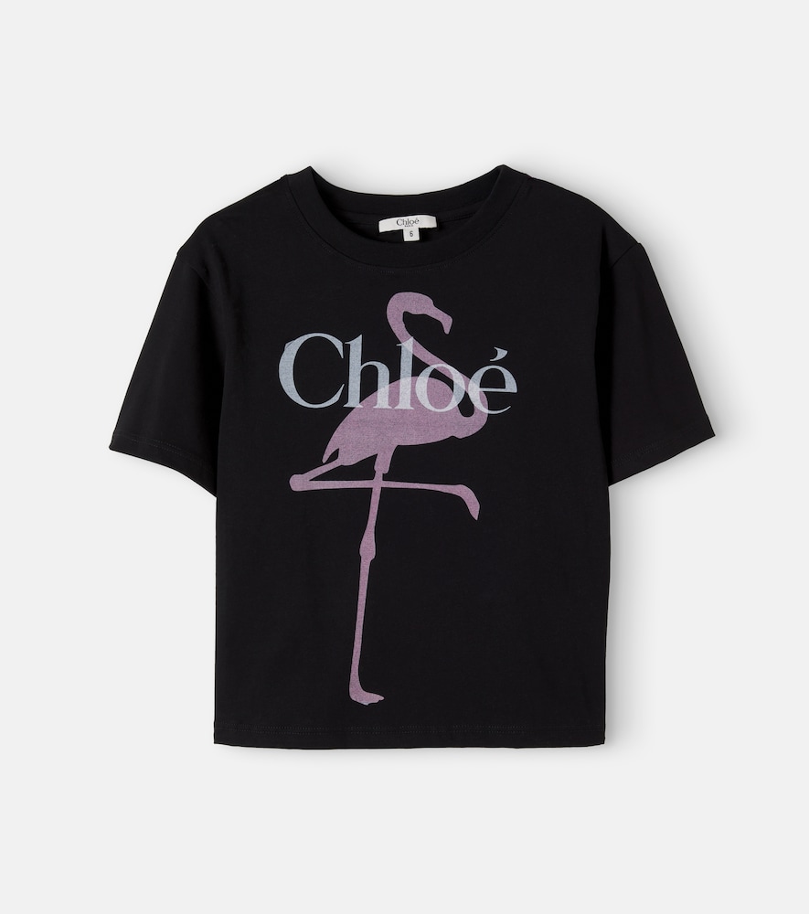 Chloé Kids T-shirt in jersey di cotone con stampa