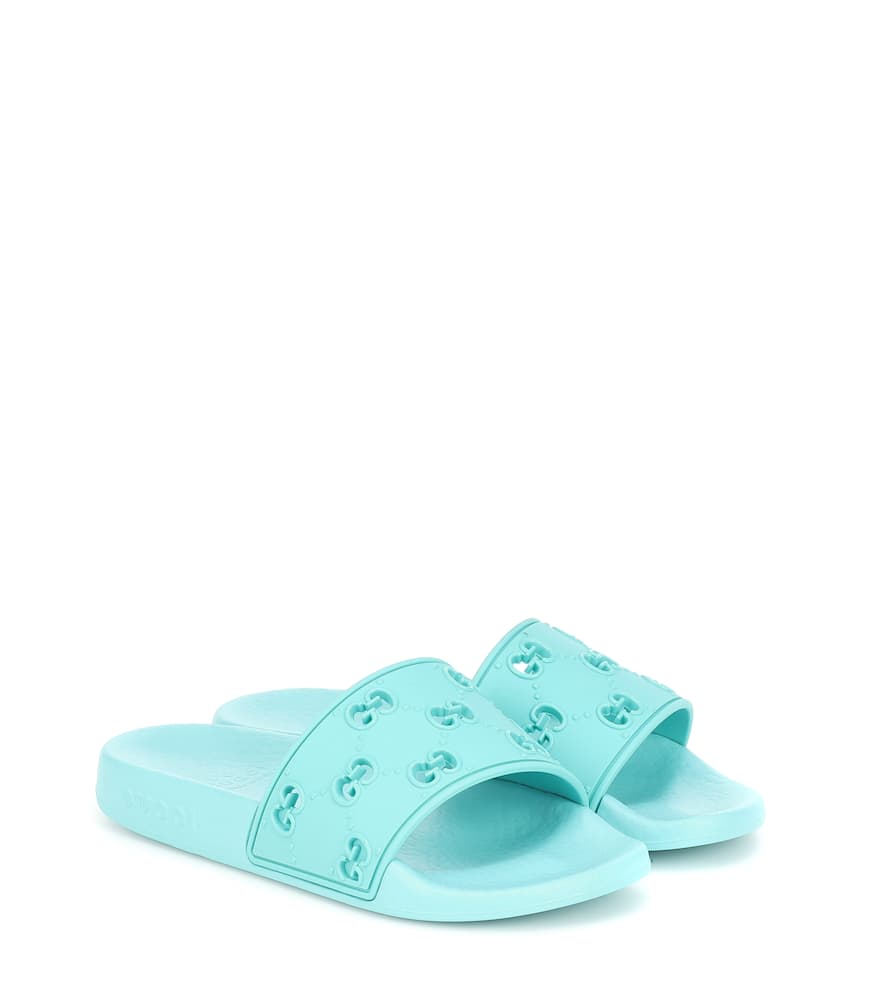 GUCCI GG rubber slides,P00441453