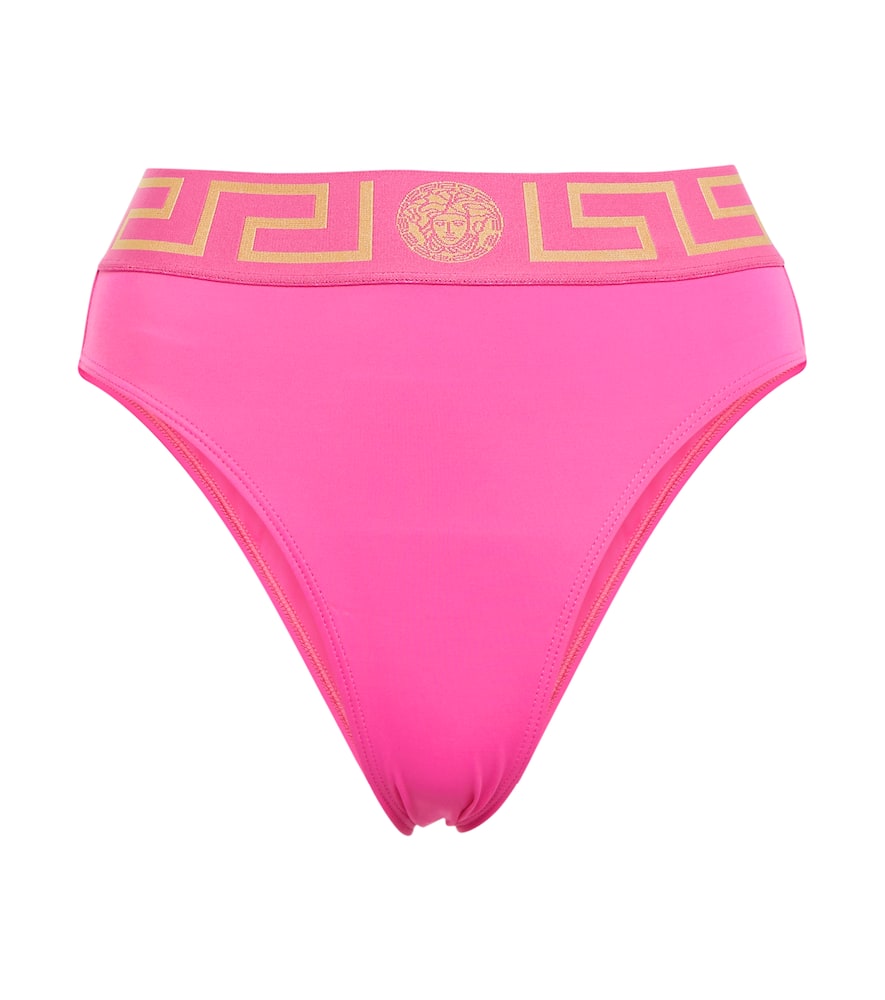 Versace Greca mid-rise bikini bottoms
