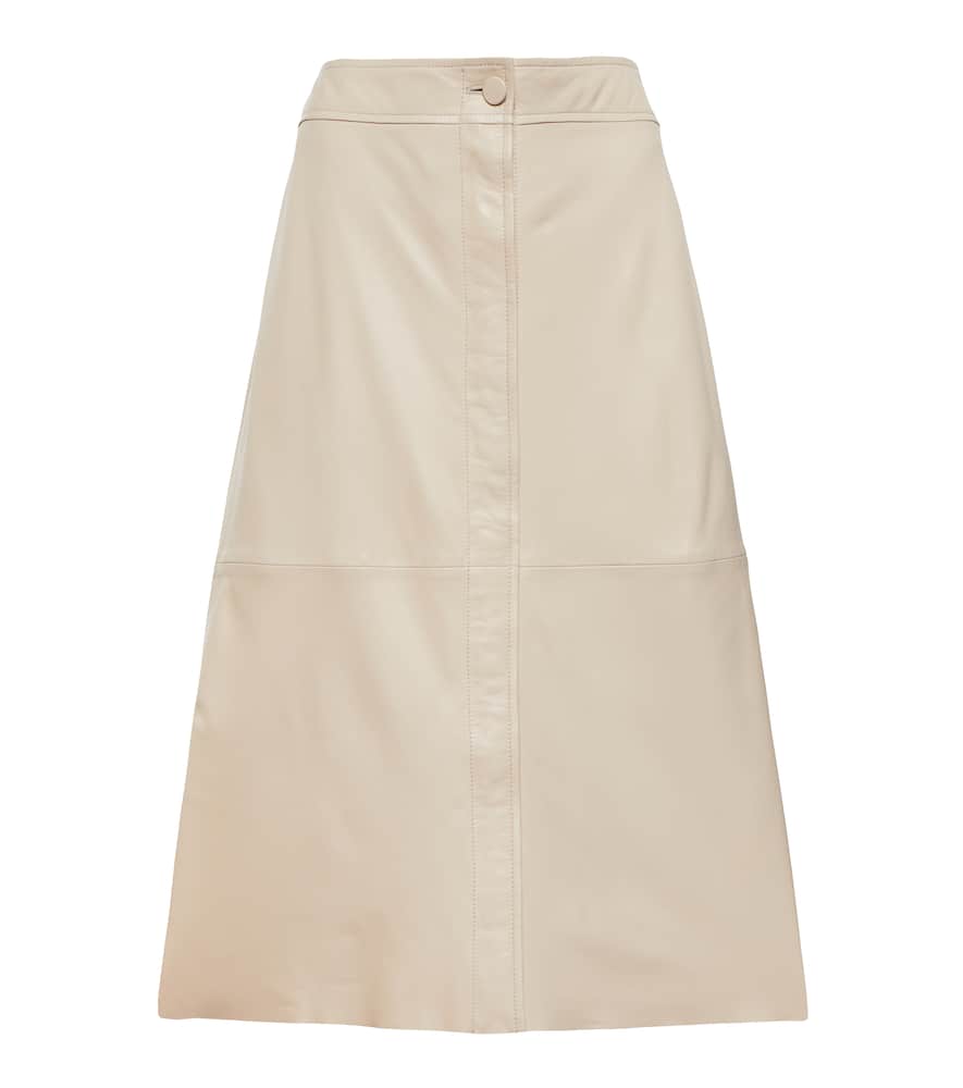 Joseph Savana leather midi skirt