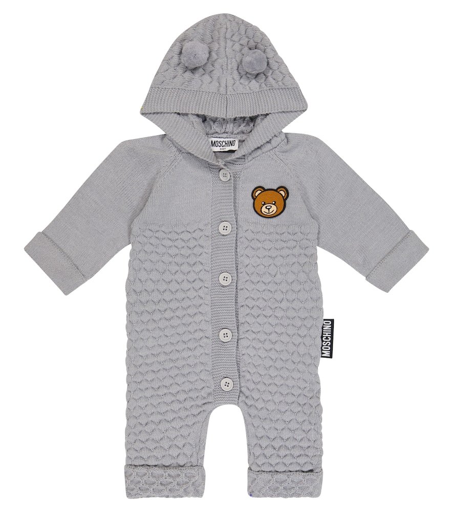 Moschino Kids Baby cotton and wool onesie