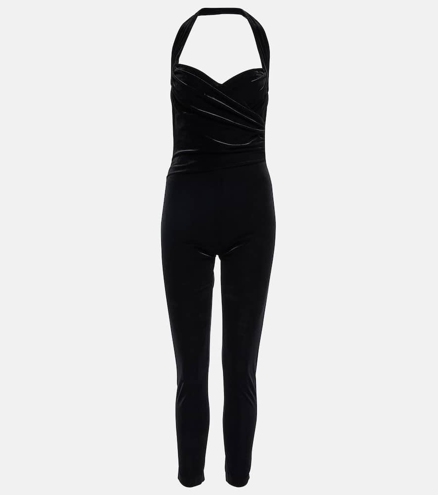 Norma Kamali Cayla velvet catsuit