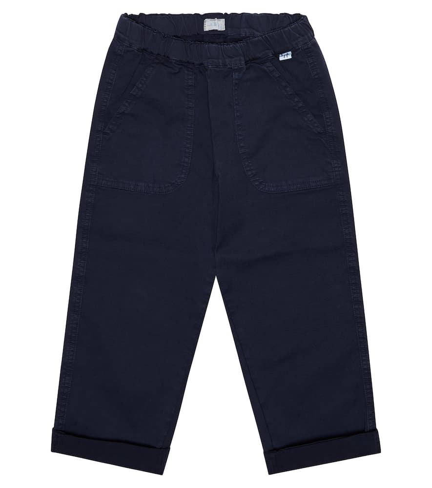 Il Gufo Kids' Cotton Velvet Pants In Navy