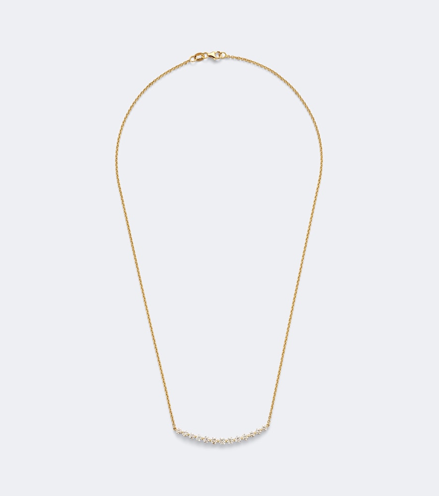 Anita Ko Crescent 18kt yellow gold necklace with diamonds