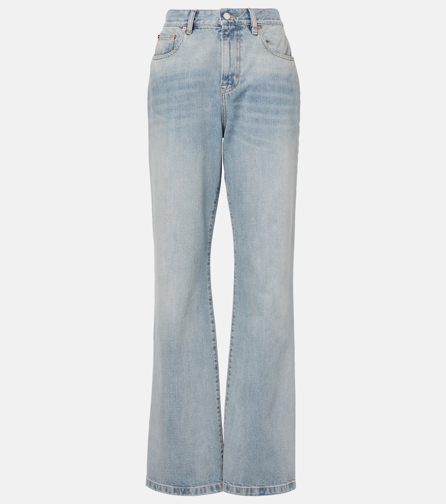 High-rise bootcut jeans