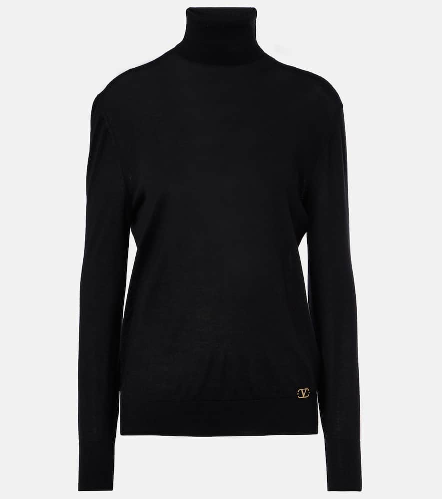 Valentino Cashmere And Silk Sweater In Black