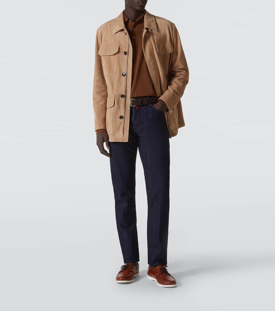 KITON LOW-RISE SLIM JEANS 
