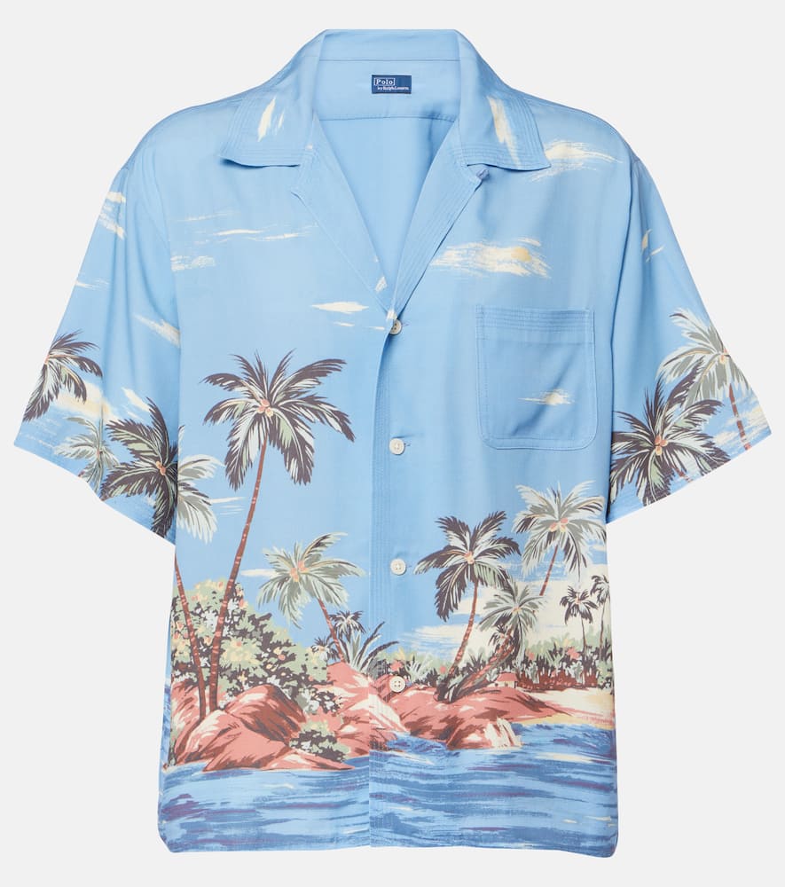 Polo Ralph Lauren Printed Shirt In Blue