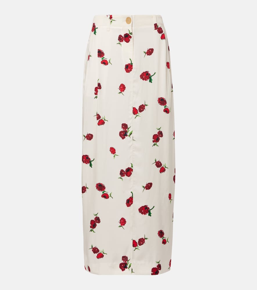 Lucian printed twill maxi skirt
