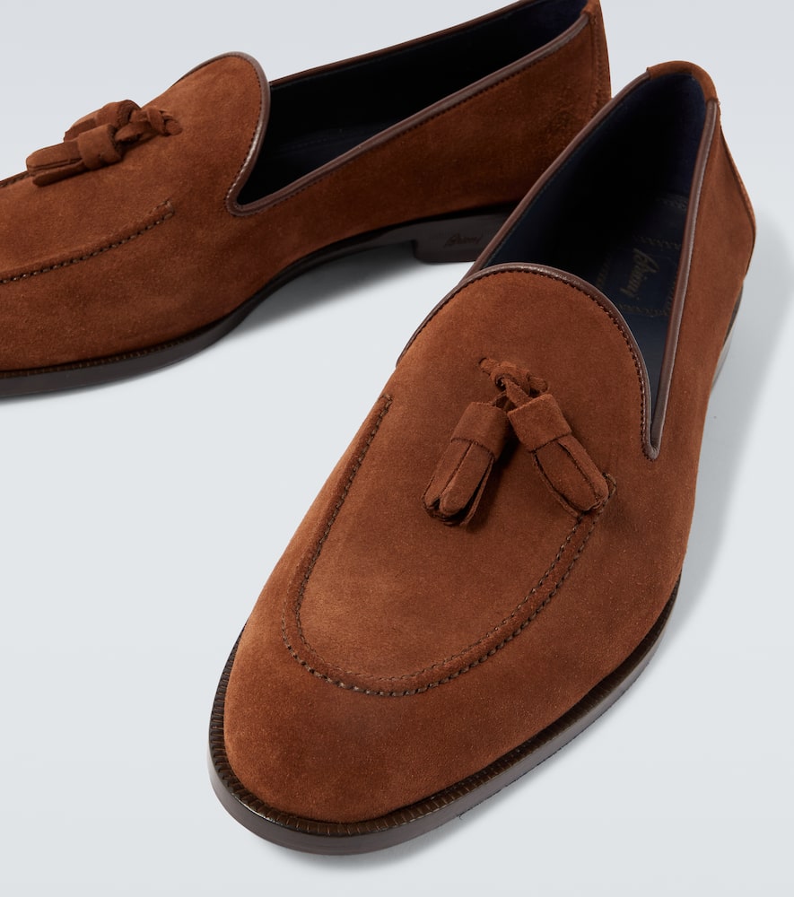Brioni Suede Loafers In Brown