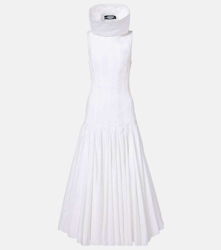 Triana cotton poplin midi dress