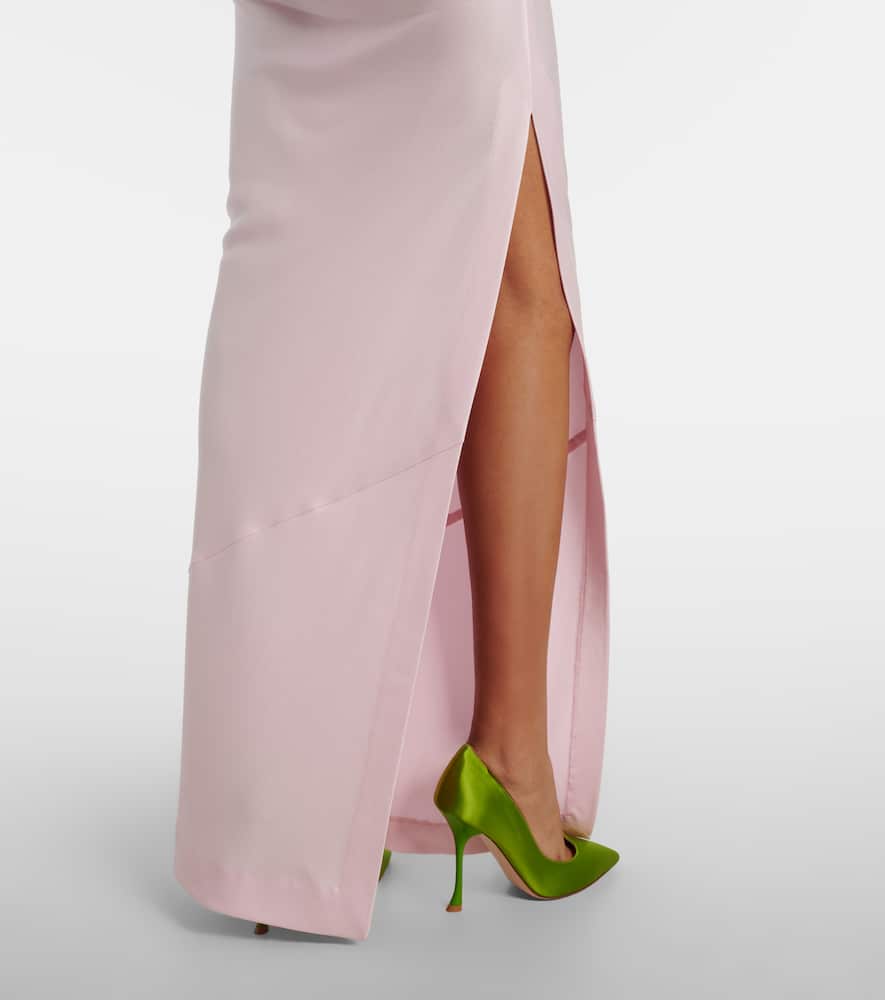 Alex Perry Draped Bustier Gown In Pink
