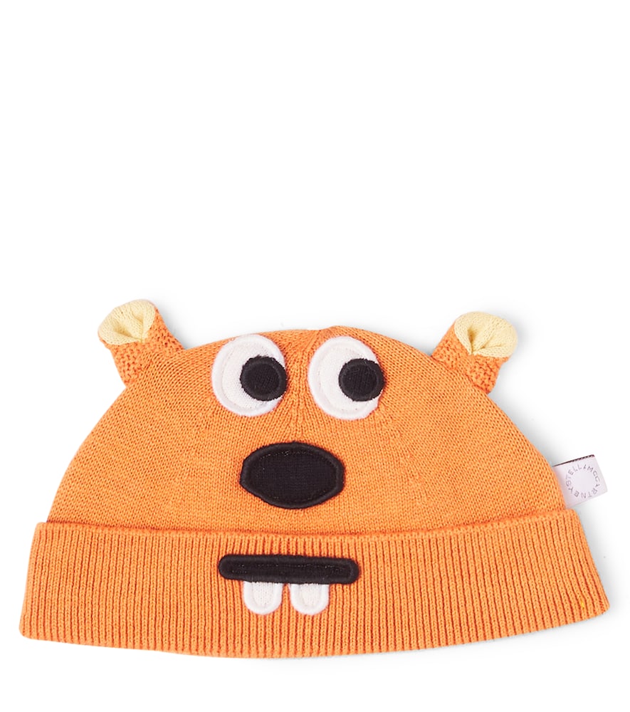 Stella McCartney Kids Baby embroidered cotton and wool beanie　ステラ マッカートニー キッズ ベビー 刺繍入りコットン＆ウール ビーニー帽 Stella