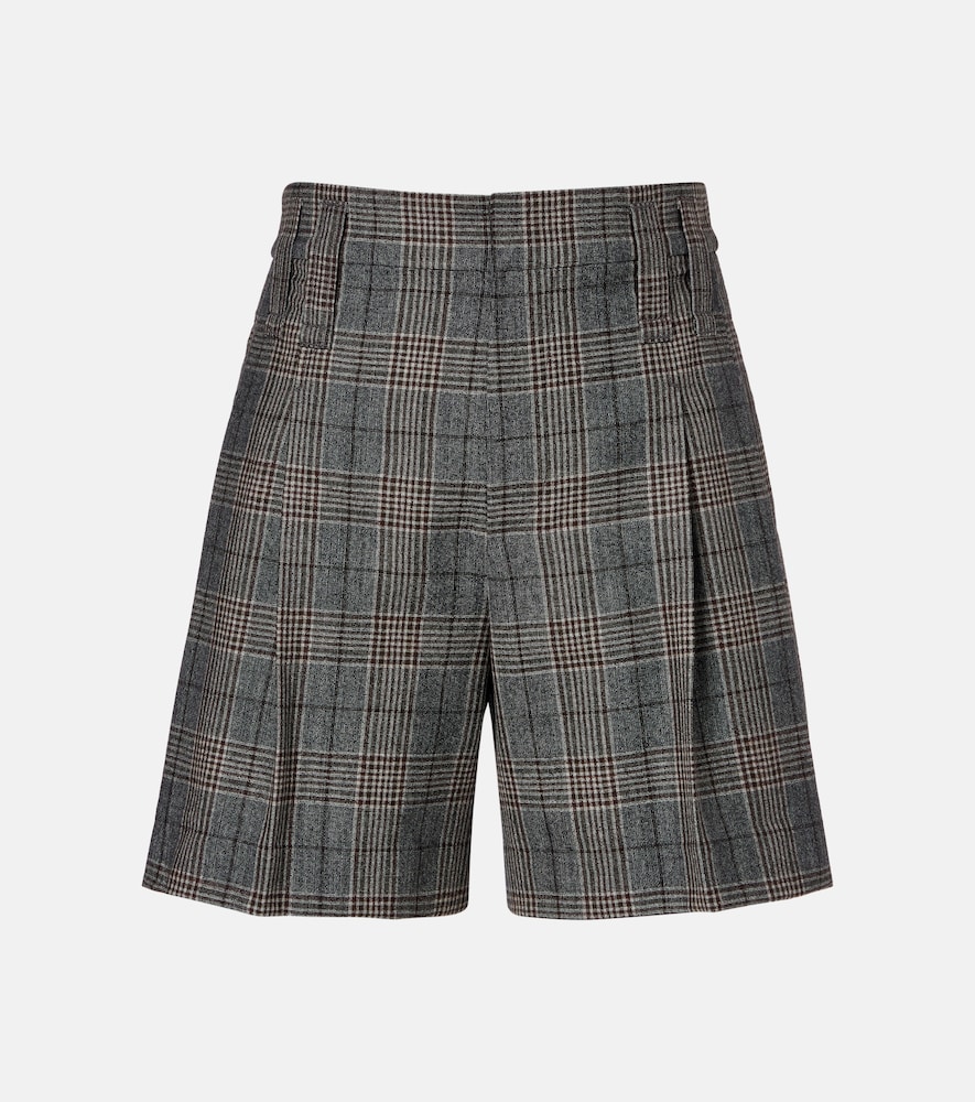 Brunello Cucinelli Checked virgin wool shorts