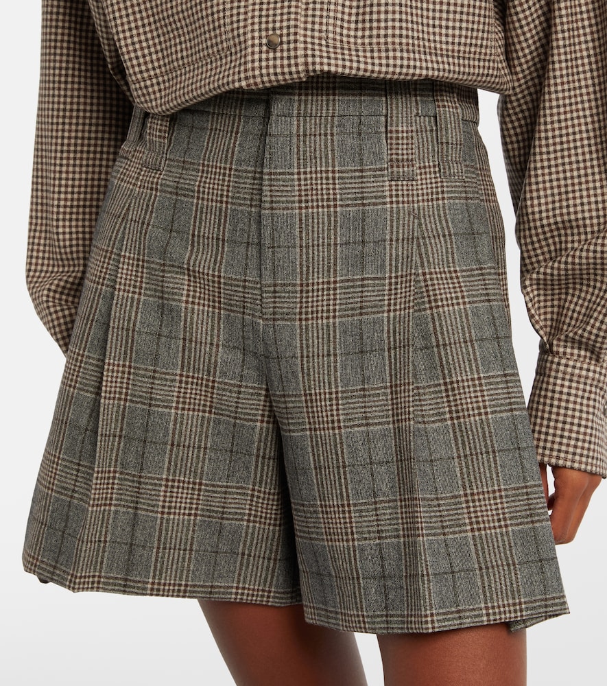  Brunello Cucinelli Brunello Cucinelli Checked Virgin Wool Shorts 