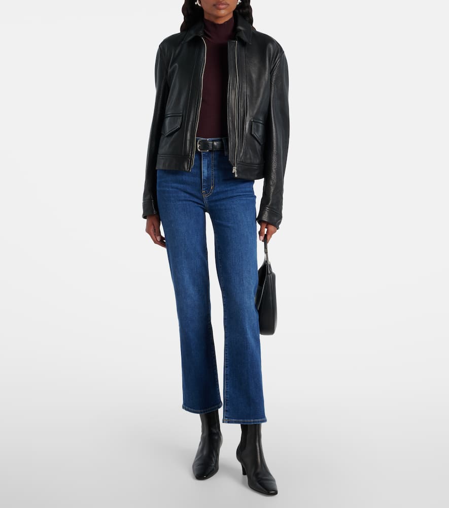 Frame Le Sleek Straight Jeans In Blue