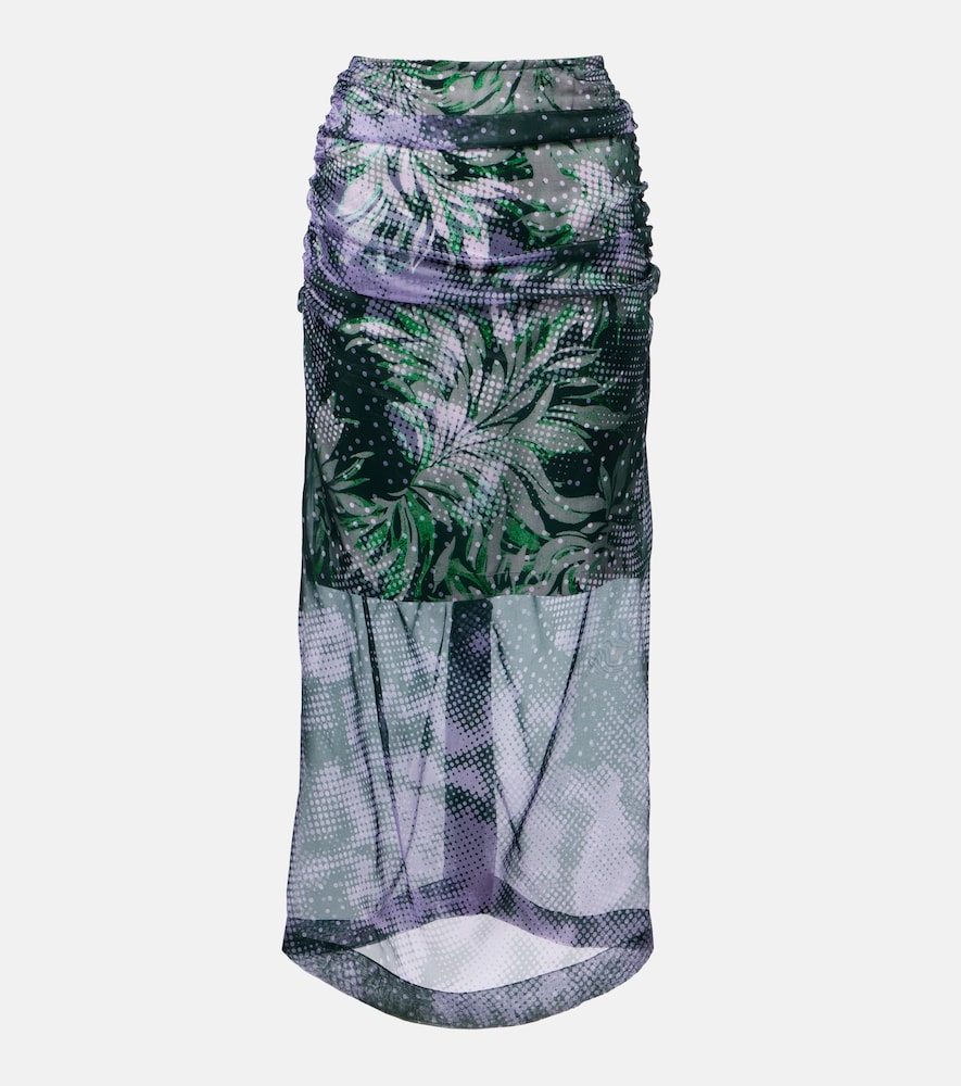 Dries Van Noten Printed silk-blend midi skirt | Thumbnail 6