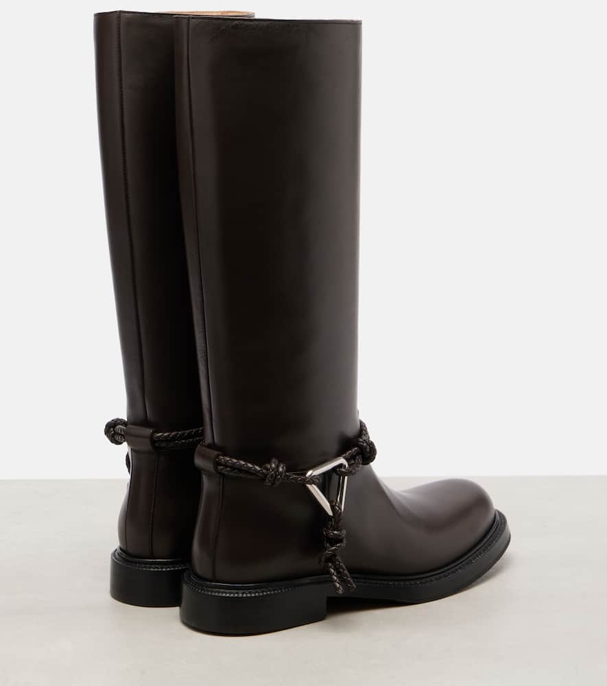 Bottega Veneta Leather Knee-high Boots In Brown