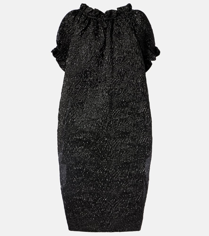 Simone Rocha Gathered Midi Dress In Black