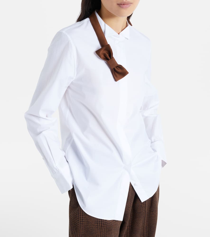 Dorothee Schumacher Pure Power Cotton-blend Poplin Shirt In White